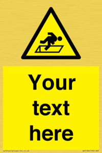 Custom Warning Hatch Sign